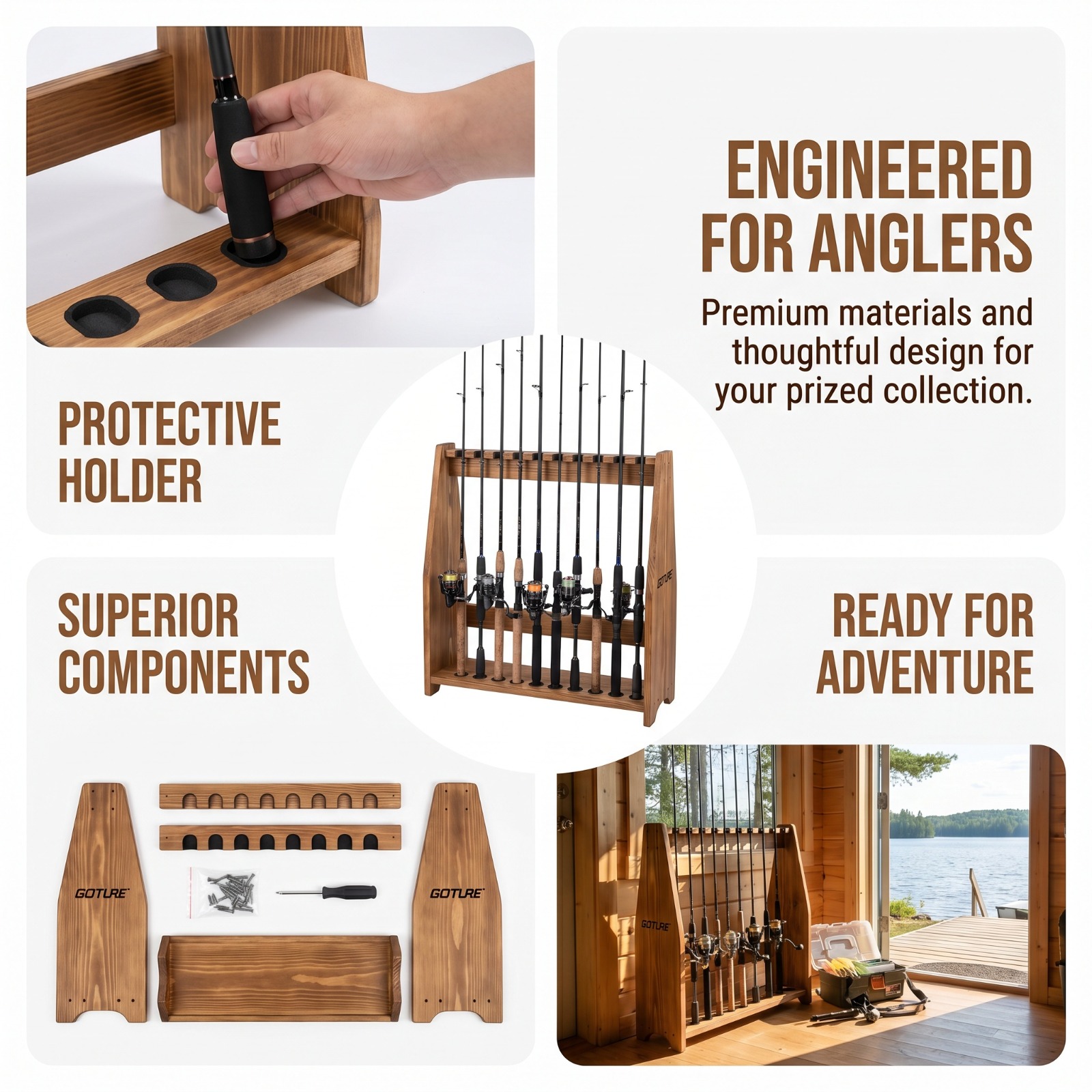 Goture Support de sol pour can - Fishing Rod Rack avis et prix